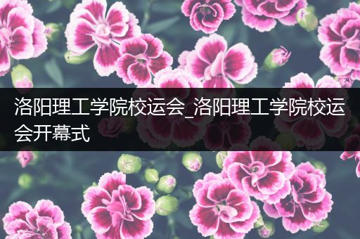 洛阳理工学院校运会_洛阳理工学院校运会开幕式