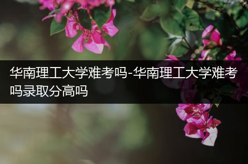 华南理工大学难考吗-华南理工大学难考吗录取分高吗