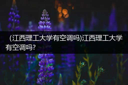 （江西理工大学有空调吗)江西理工大学有空调吗?