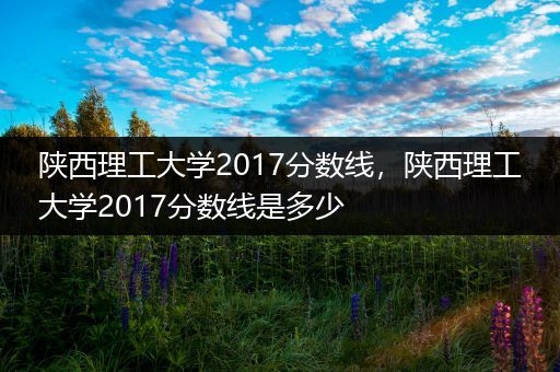陕西理工大学2017分数线，陕西理工大学2017分数线是多少
