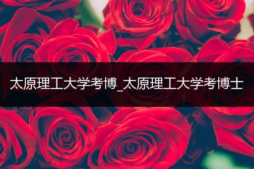太原理工大学考博_太原理工大学考博士