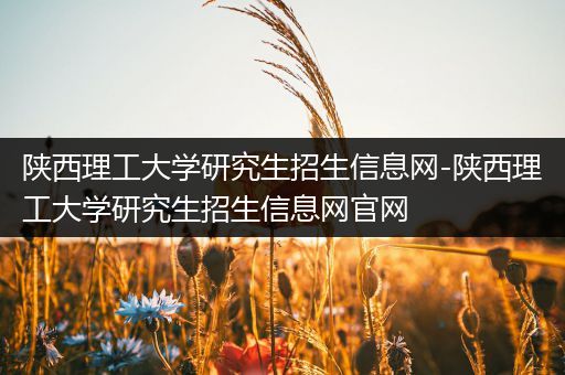 陕西理工大学研究生招生信息网-陕西理工大学研究生招生信息网官网