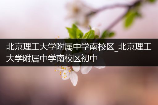 北京理工大学附属中学南校区_北京理工大学附属中学南校区初中